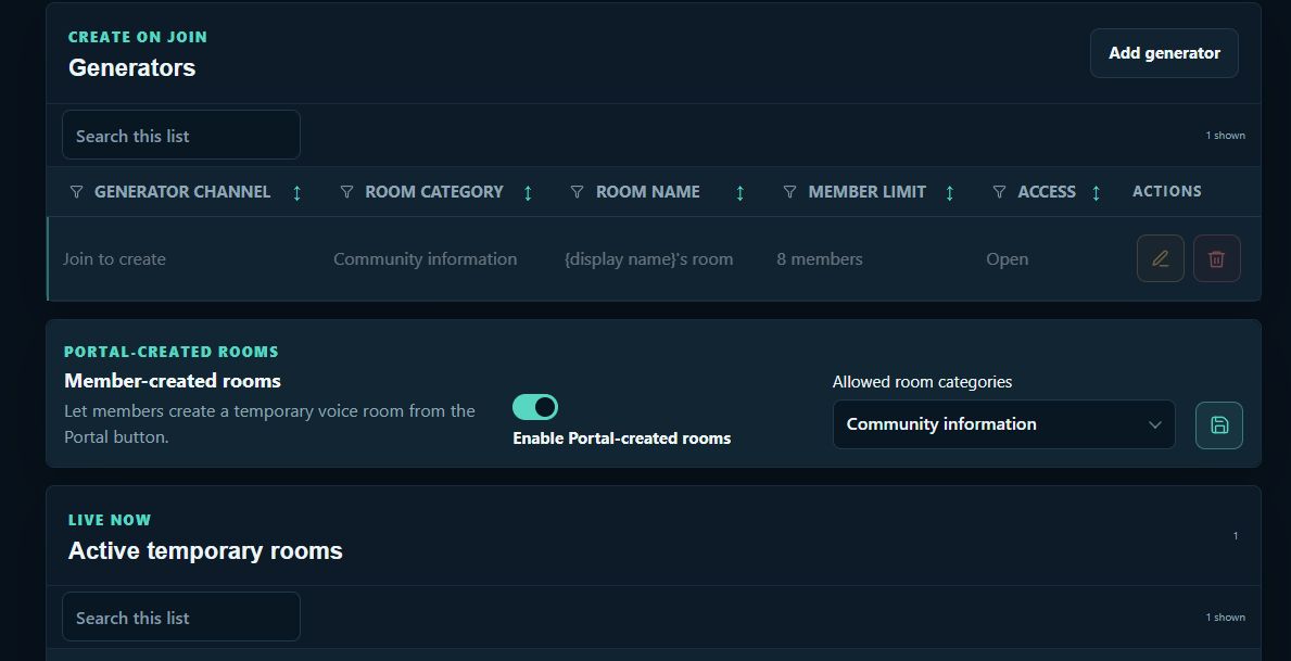 Voice Rooms workspace captured from the Platypus live demo